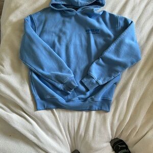 White Fox Blue Fleece Hoddie